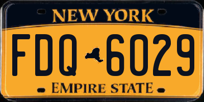 NY license plate FDQ6029