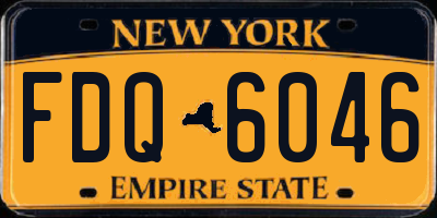 NY license plate FDQ6046