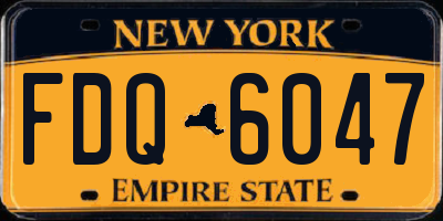 NY license plate FDQ6047