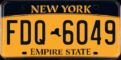 NY license plate FDQ6049