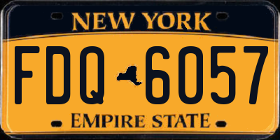 NY license plate FDQ6057