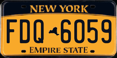 NY license plate FDQ6059