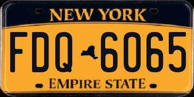 NY license plate FDQ6065