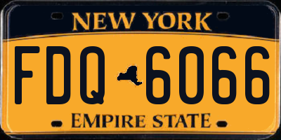 NY license plate FDQ6066