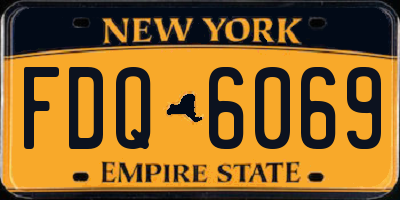 NY license plate FDQ6069