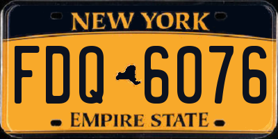 NY license plate FDQ6076