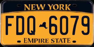 NY license plate FDQ6079