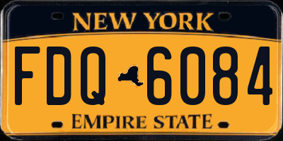 NY license plate FDQ6084