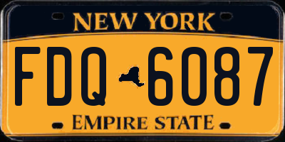 NY license plate FDQ6087