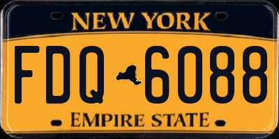 NY license plate FDQ6088