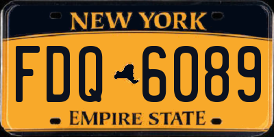 NY license plate FDQ6089