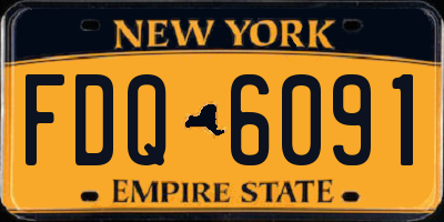 NY license plate FDQ6091