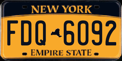 NY license plate FDQ6092