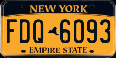 NY license plate FDQ6093