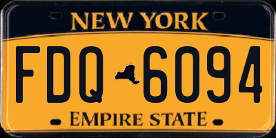 NY license plate FDQ6094