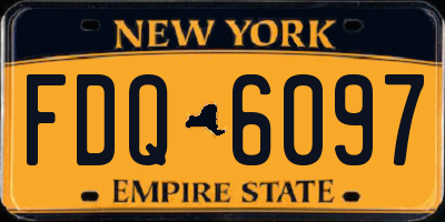 NY license plate FDQ6097