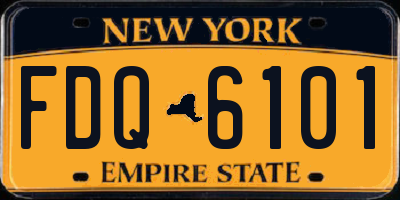 NY license plate FDQ6101