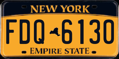 NY license plate FDQ6130