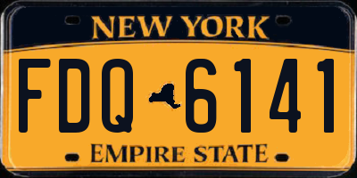 NY license plate FDQ6141