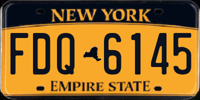 NY license plate FDQ6145