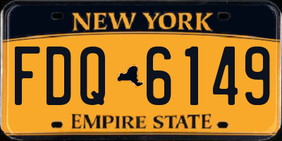 NY license plate FDQ6149