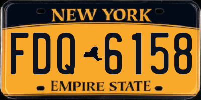NY license plate FDQ6158