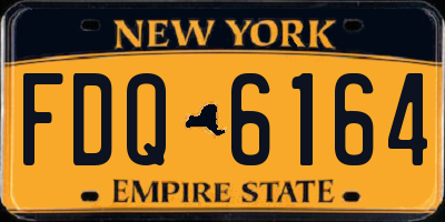 NY license plate FDQ6164