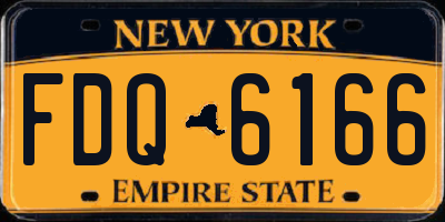 NY license plate FDQ6166
