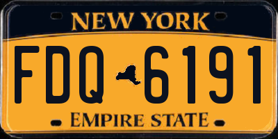 NY license plate FDQ6191
