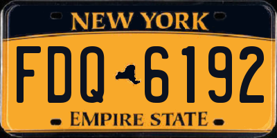 NY license plate FDQ6192