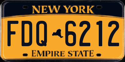 NY license plate FDQ6212