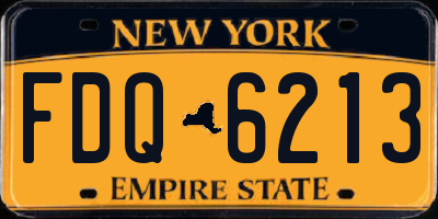 NY license plate FDQ6213
