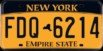 NY license plate FDQ6214