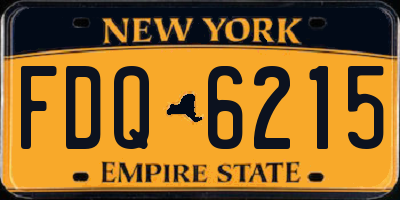 NY license plate FDQ6215