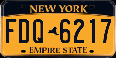 NY license plate FDQ6217