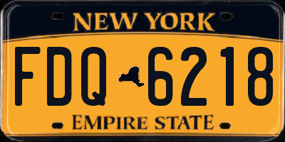 NY license plate FDQ6218