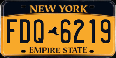 NY license plate FDQ6219