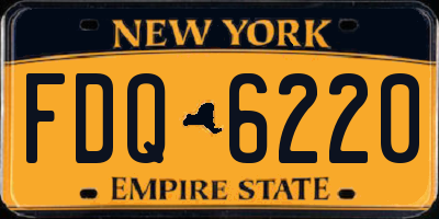 NY license plate FDQ6220