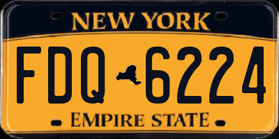 NY license plate FDQ6224