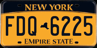 NY license plate FDQ6225