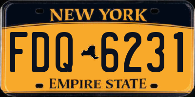 NY license plate FDQ6231