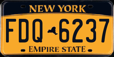 NY license plate FDQ6237