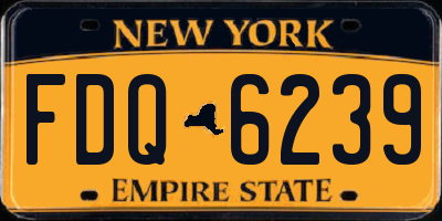 NY license plate FDQ6239