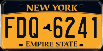 NY license plate FDQ6241