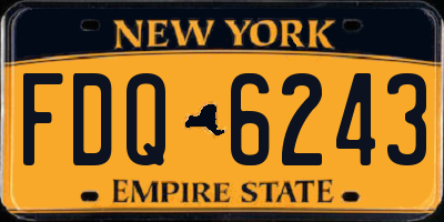 NY license plate FDQ6243