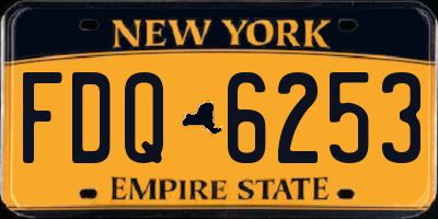 NY license plate FDQ6253