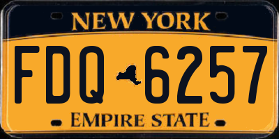 NY license plate FDQ6257