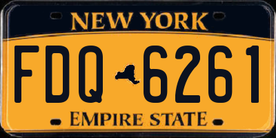 NY license plate FDQ6261
