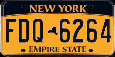 NY license plate FDQ6264