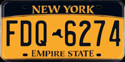 NY license plate FDQ6274